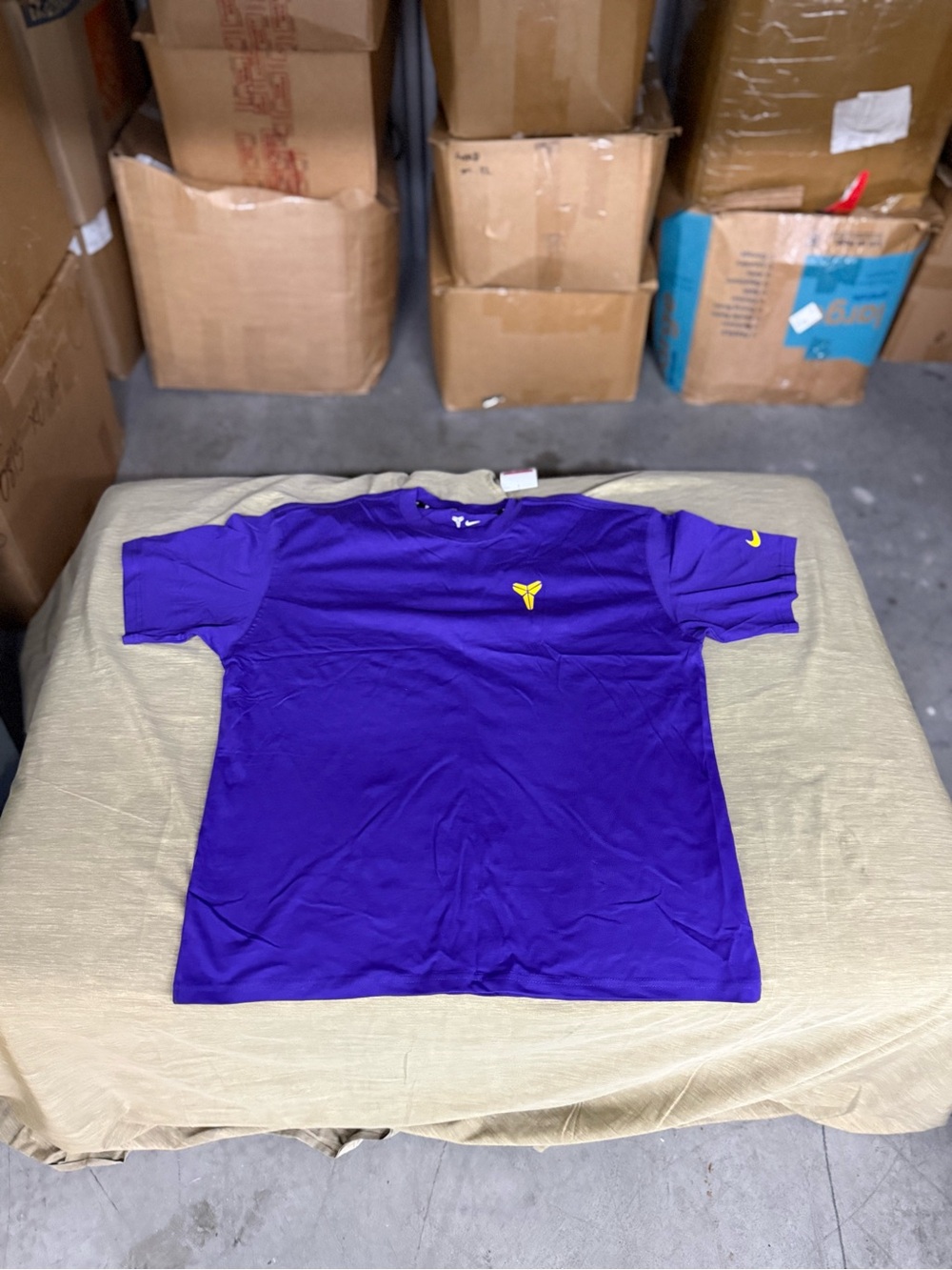 Nike Kobe Mamba Mentality Purple Tee with Yellow Logo